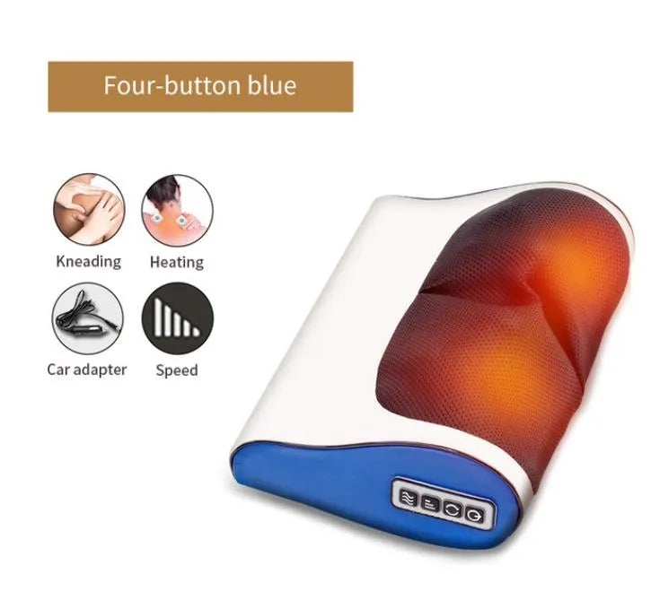 Infrared Shiatsu Massage Pillow for Neck, Shoulder, and Back