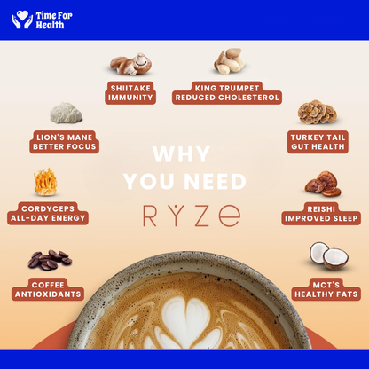RYZE Mushroom Coffee - 6 Adaptogenic Mushrooms